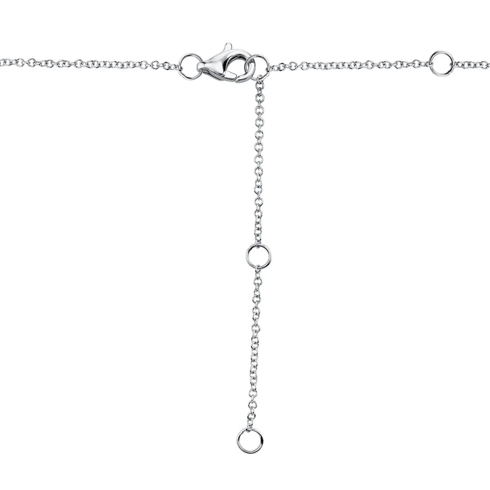 0.29CT DIAMOND 'Phoenix' FEATHER Pendant NECKLACE