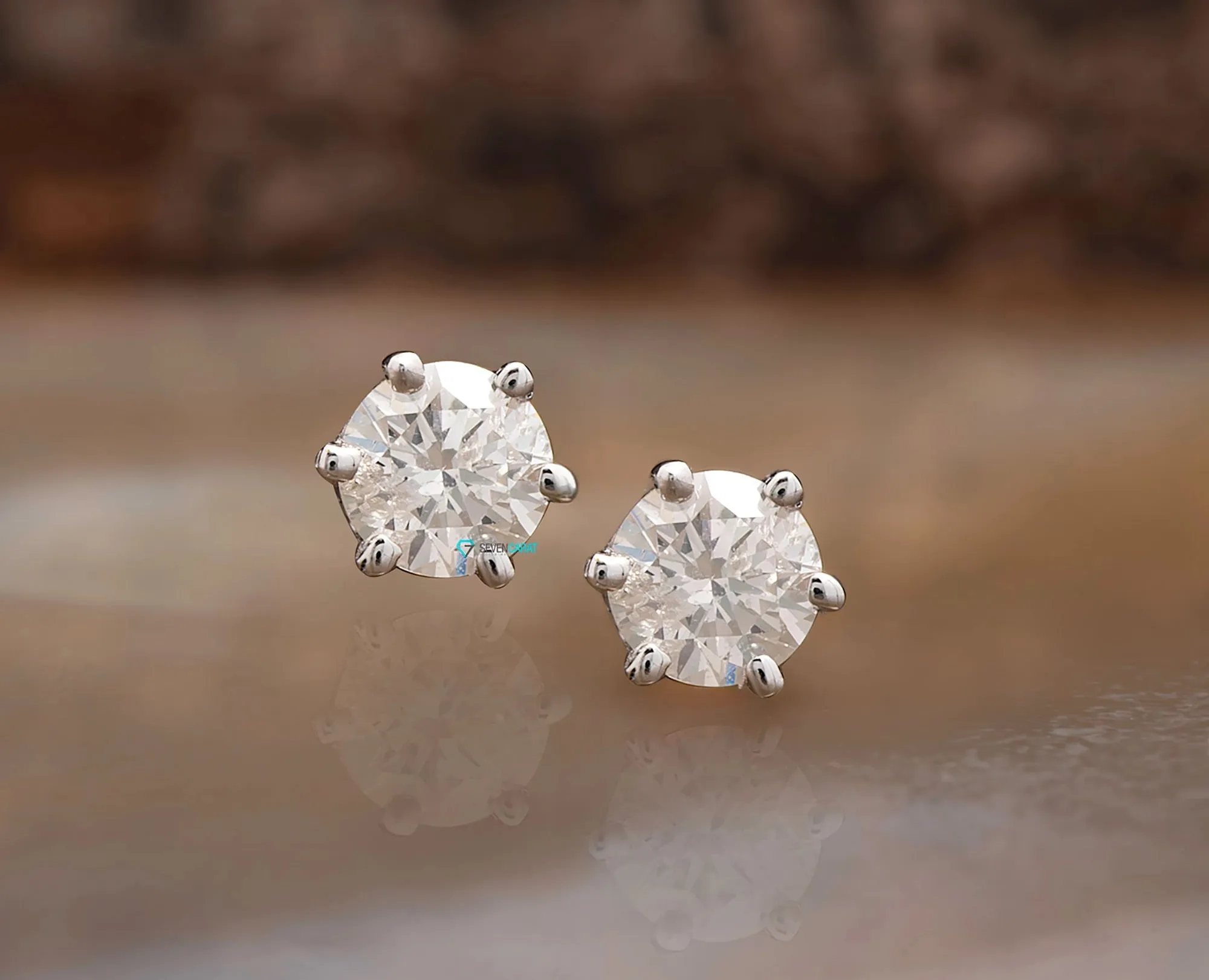 0.30 carat Diamond stud Earrings white gold