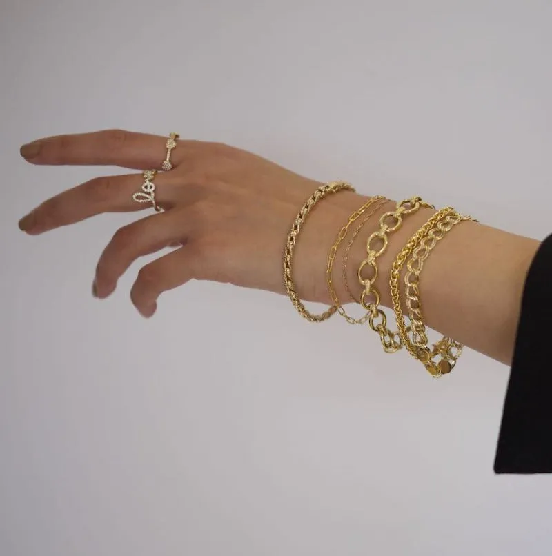 10K Gold Double Link Bracelet