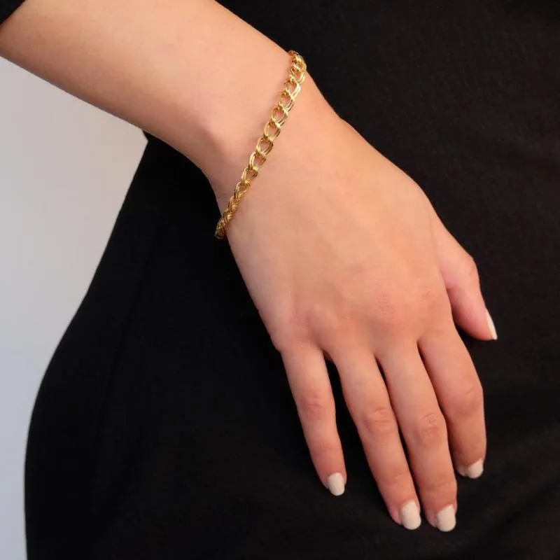 10K Gold Double Link Bracelet