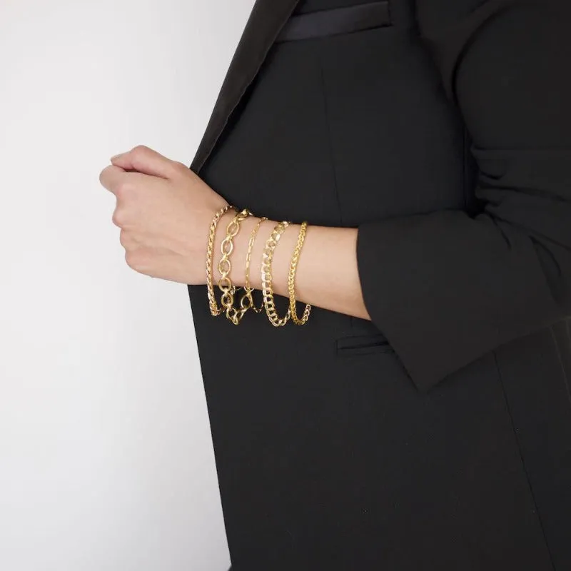 10K Gold Double Link Bracelet