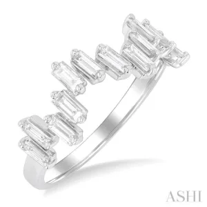 1/2 ctw Scatter Baguette Cut Diamond Fashion Band in 14K White Gold