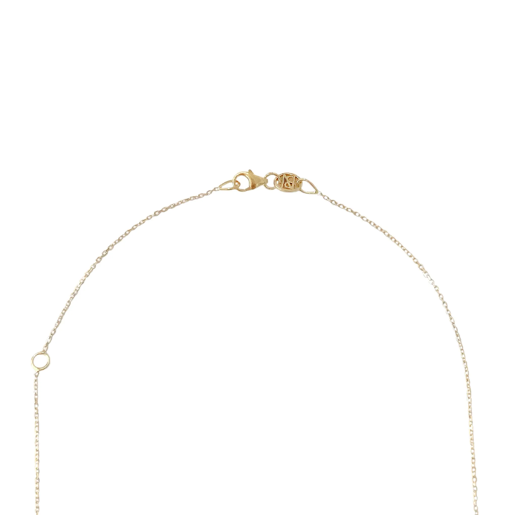 14K Gold Pavé Turquoise Leaf Necklace