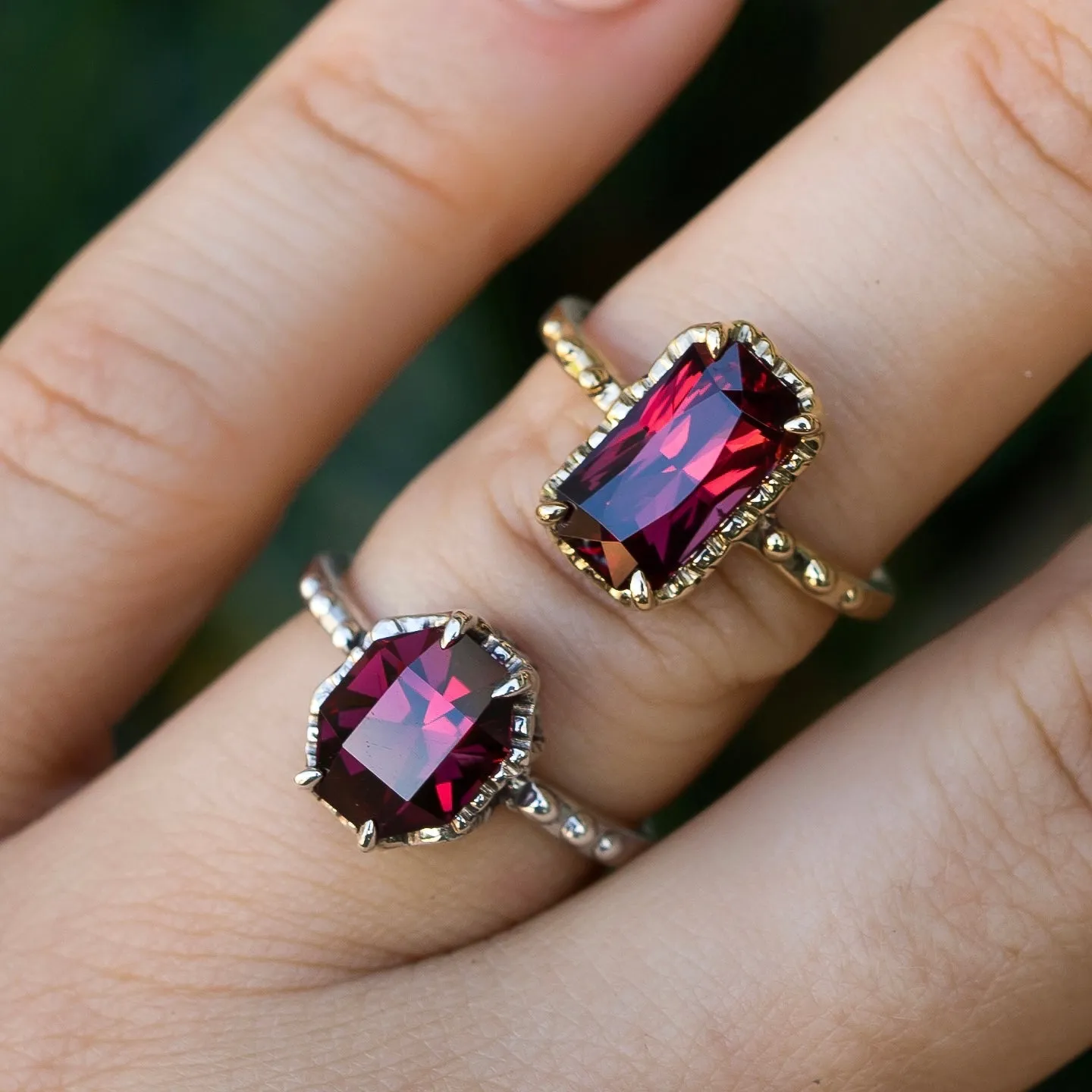 14k Gold Umbalite Garnet Ring