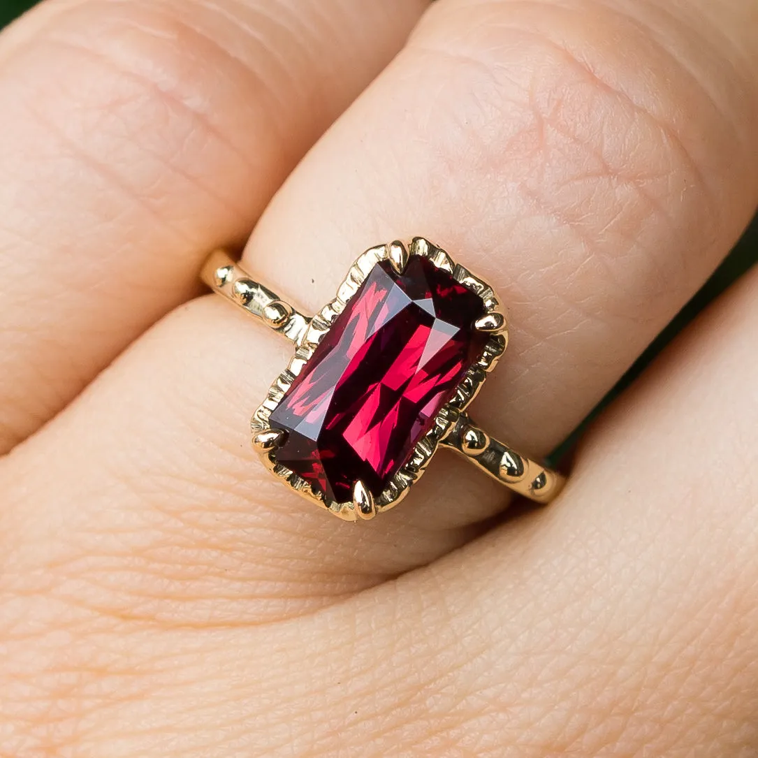14k Gold Umbalite Garnet Ring