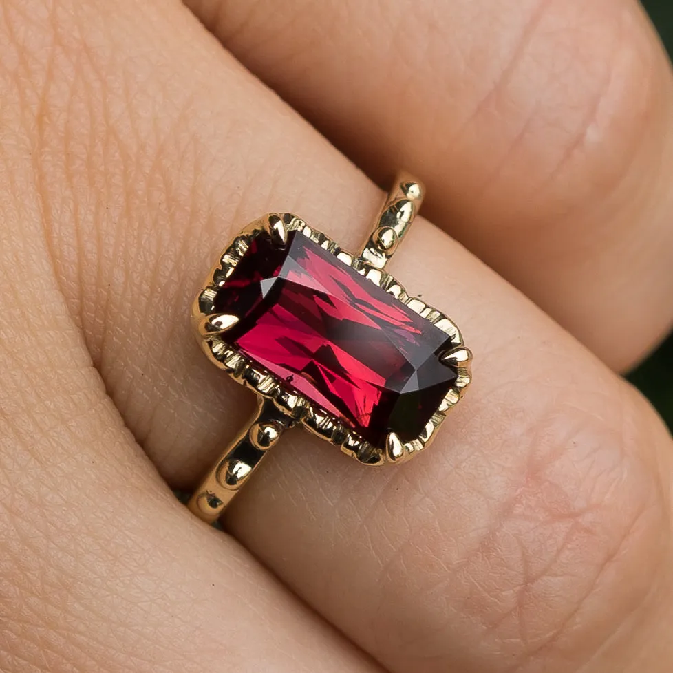 14k Gold Umbalite Garnet Ring