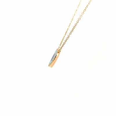14K Turquoise, Lapis and Diamond Necklace Yellow Gold
