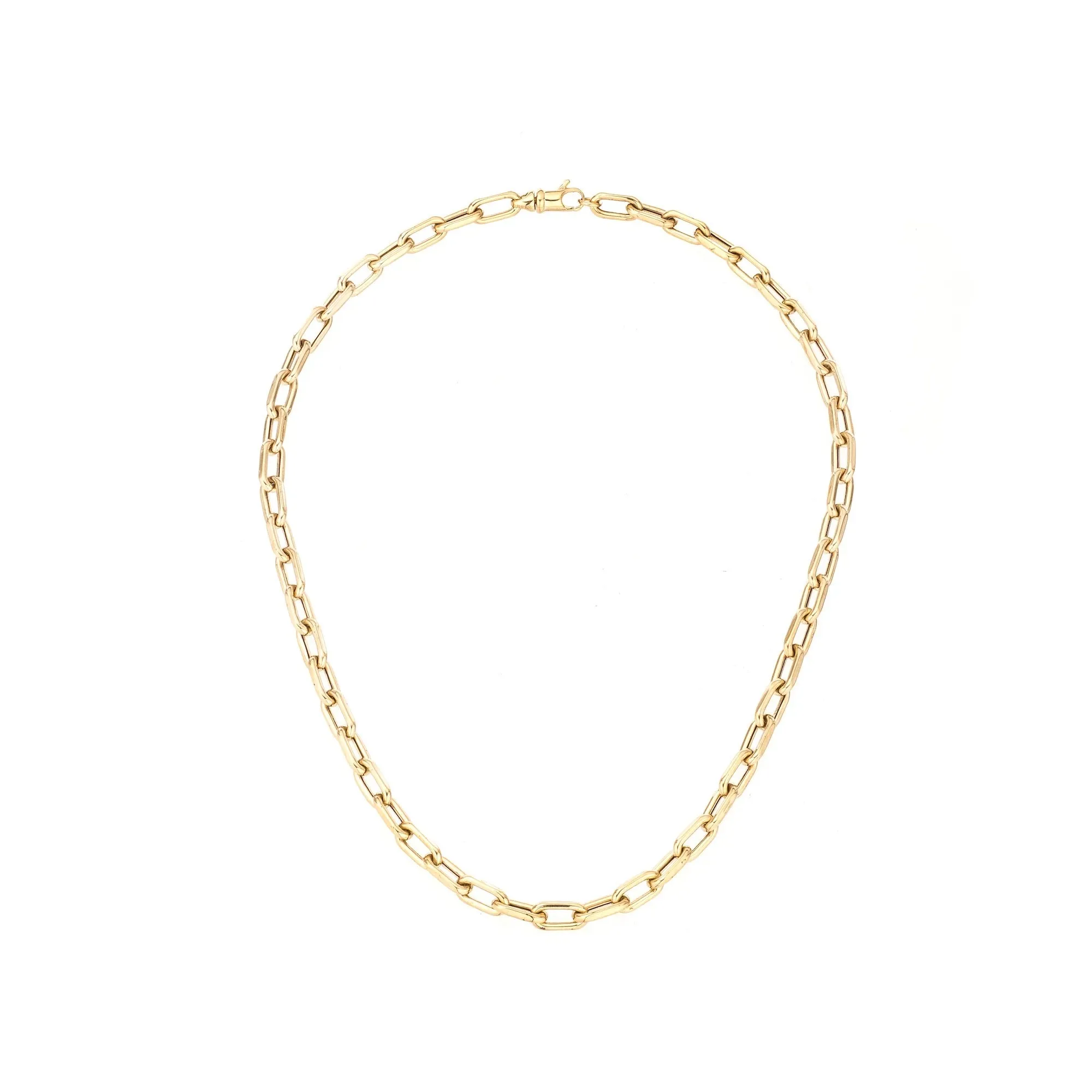 16" 5.3mm wide Italian Chain Link Necklace - 14K Yellow Gold (By Special Order)