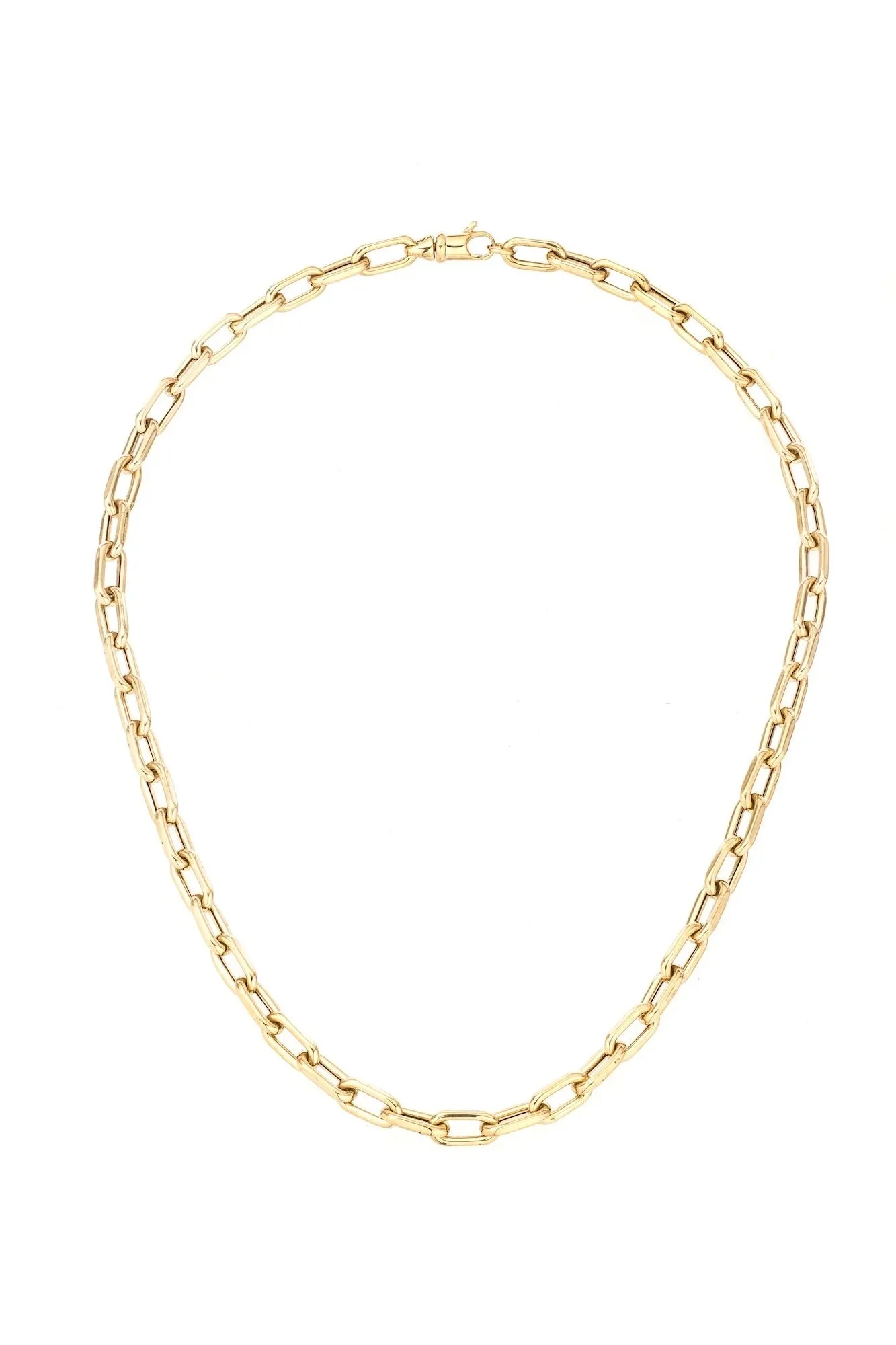 16" 5.3mm wide Italian Chain Link Necklace - 14K Yellow Gold (By Special Order)