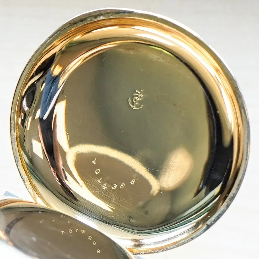 1887 ELGIN Pocket Watch 18s 11 Jewels Grade 10 GF Engraved Hunter Case - Roman Numerals
