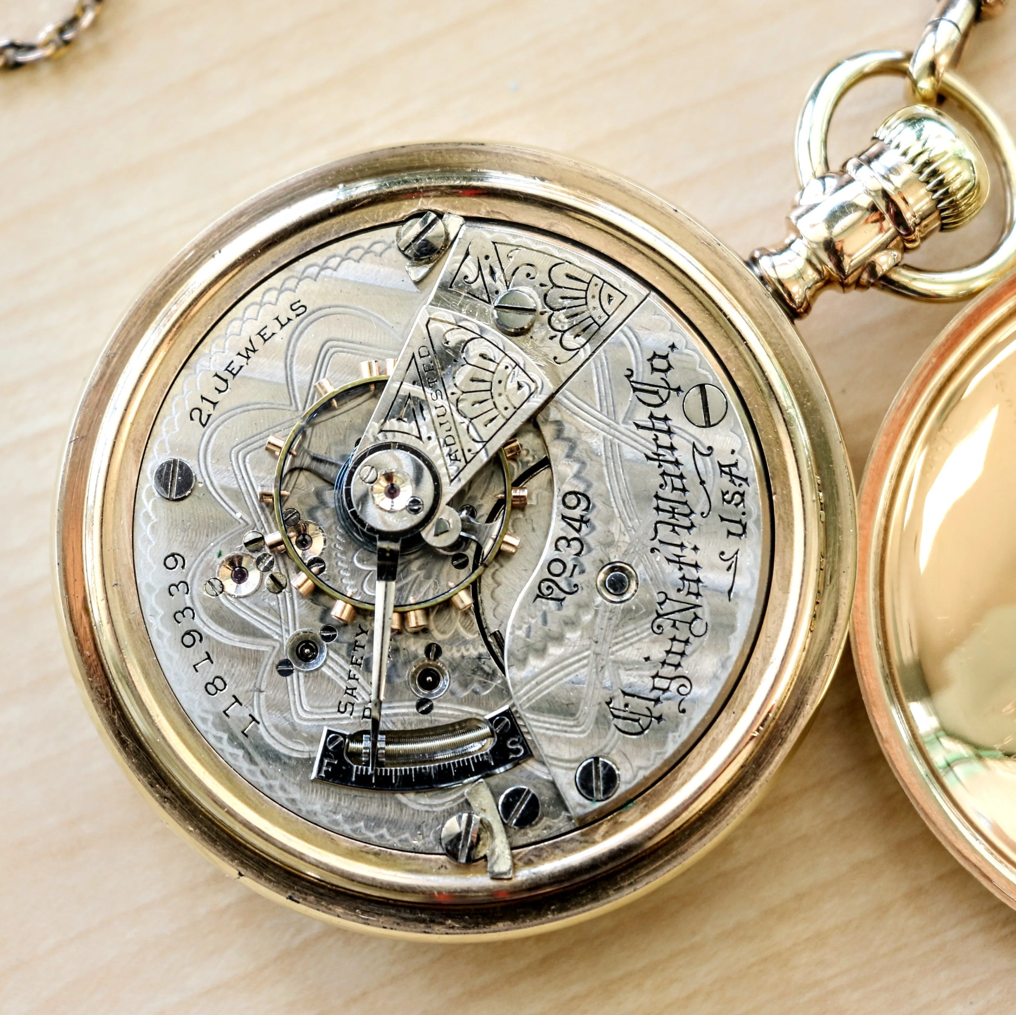 1905 ELGIN Pocket Watch 18s 21 Jewels Railroad Grade No. 349 Vintage U.S.A. Made