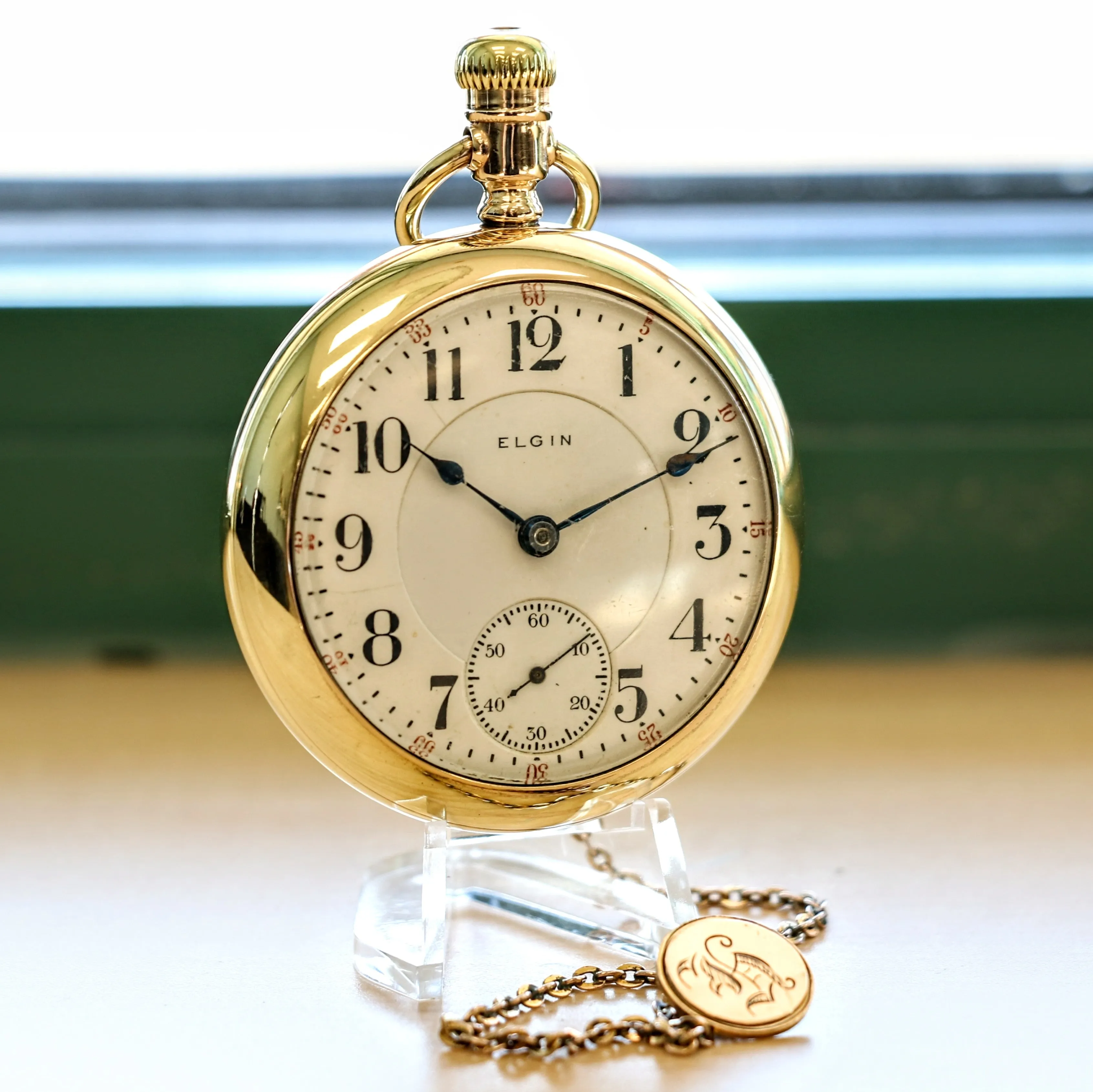 1905 ELGIN Pocket Watch 18s 21 Jewels Railroad Grade No. 349 Vintage U.S.A. Made