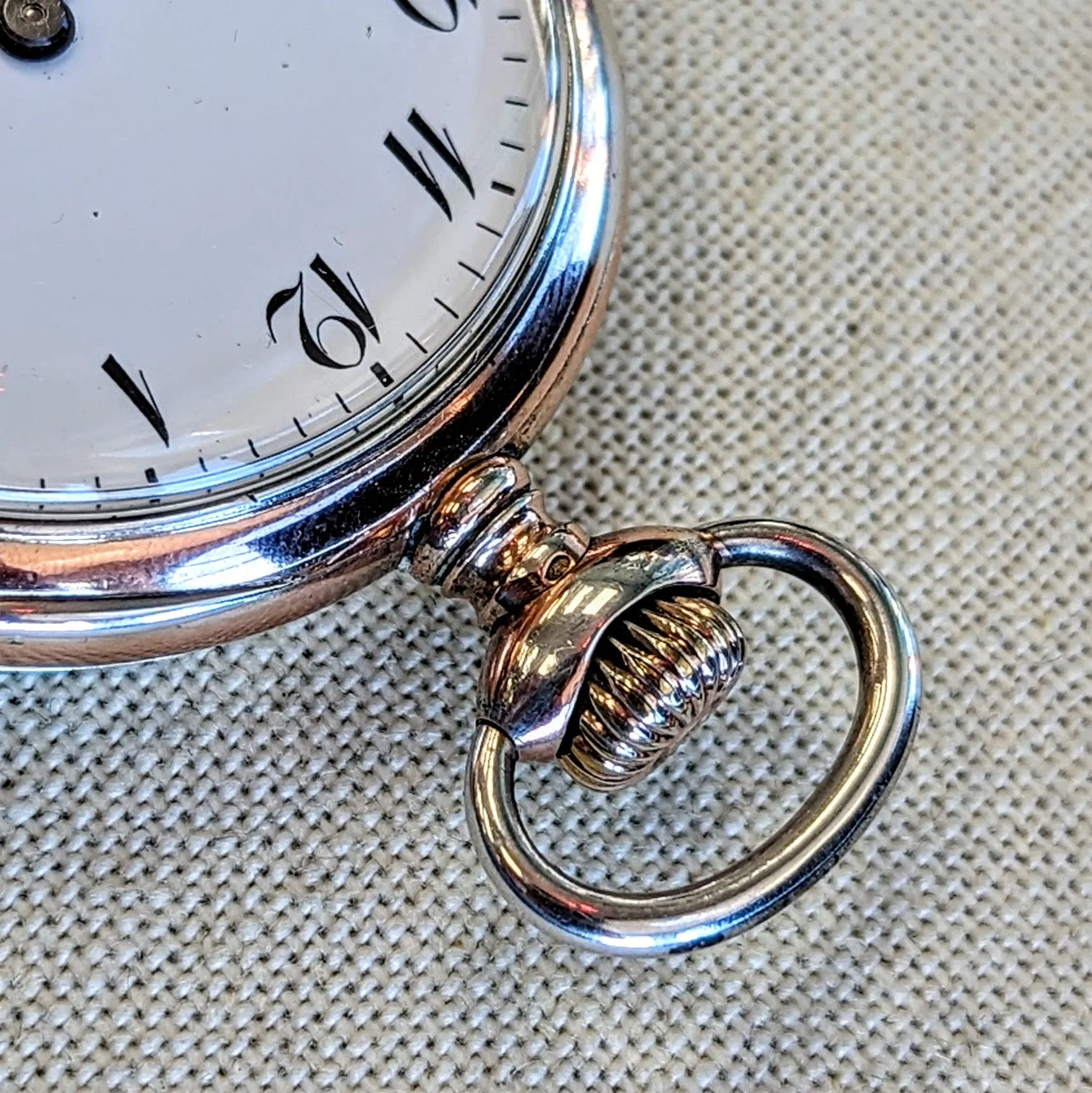 1913 ZENITH Pocket Watch Grand Prix Paris 1900 16 Rubis Openface .800 Silver Case
