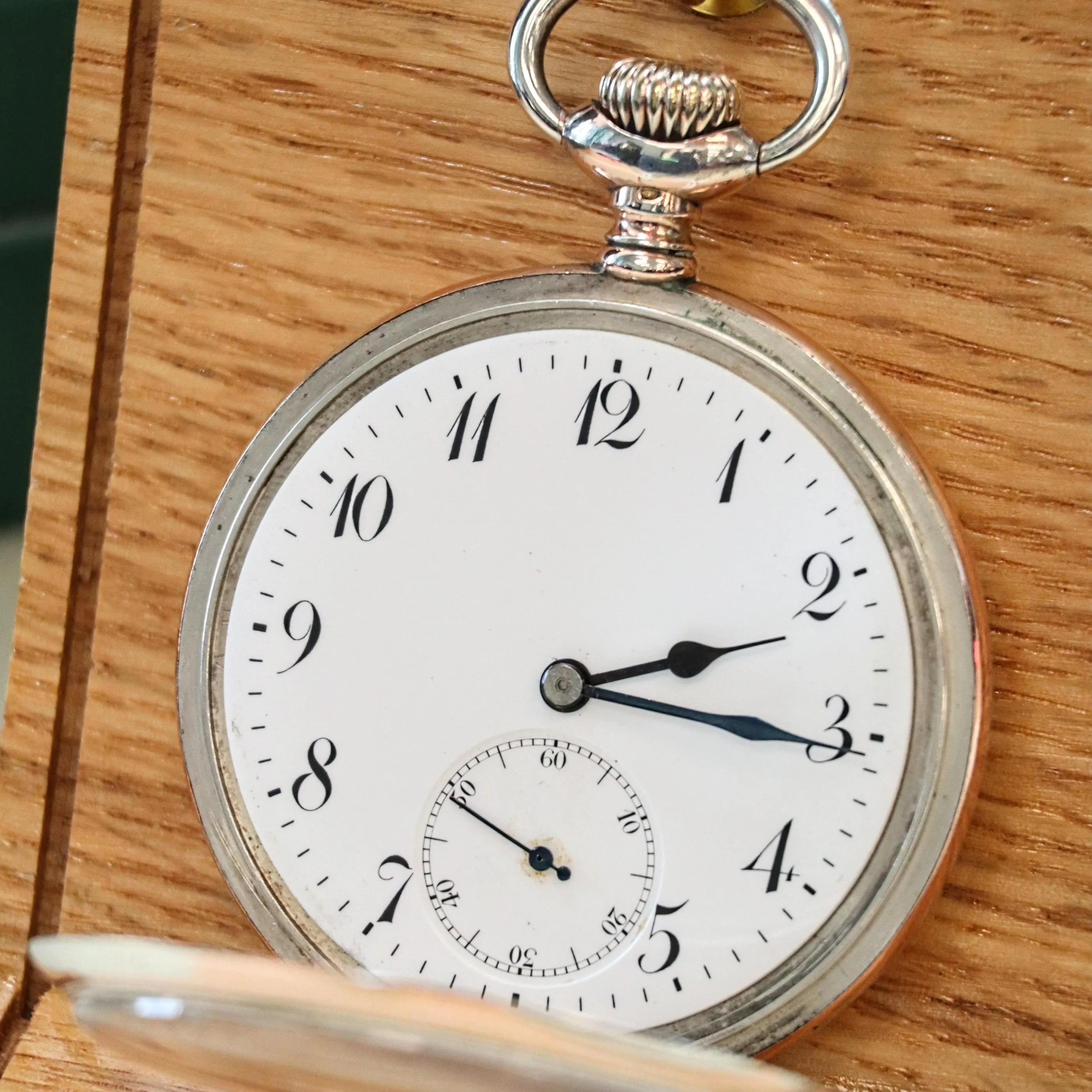 1913 ZENITH Pocket Watch Grand Prix Paris 1900 16 Rubis Openface .800 Silver Case