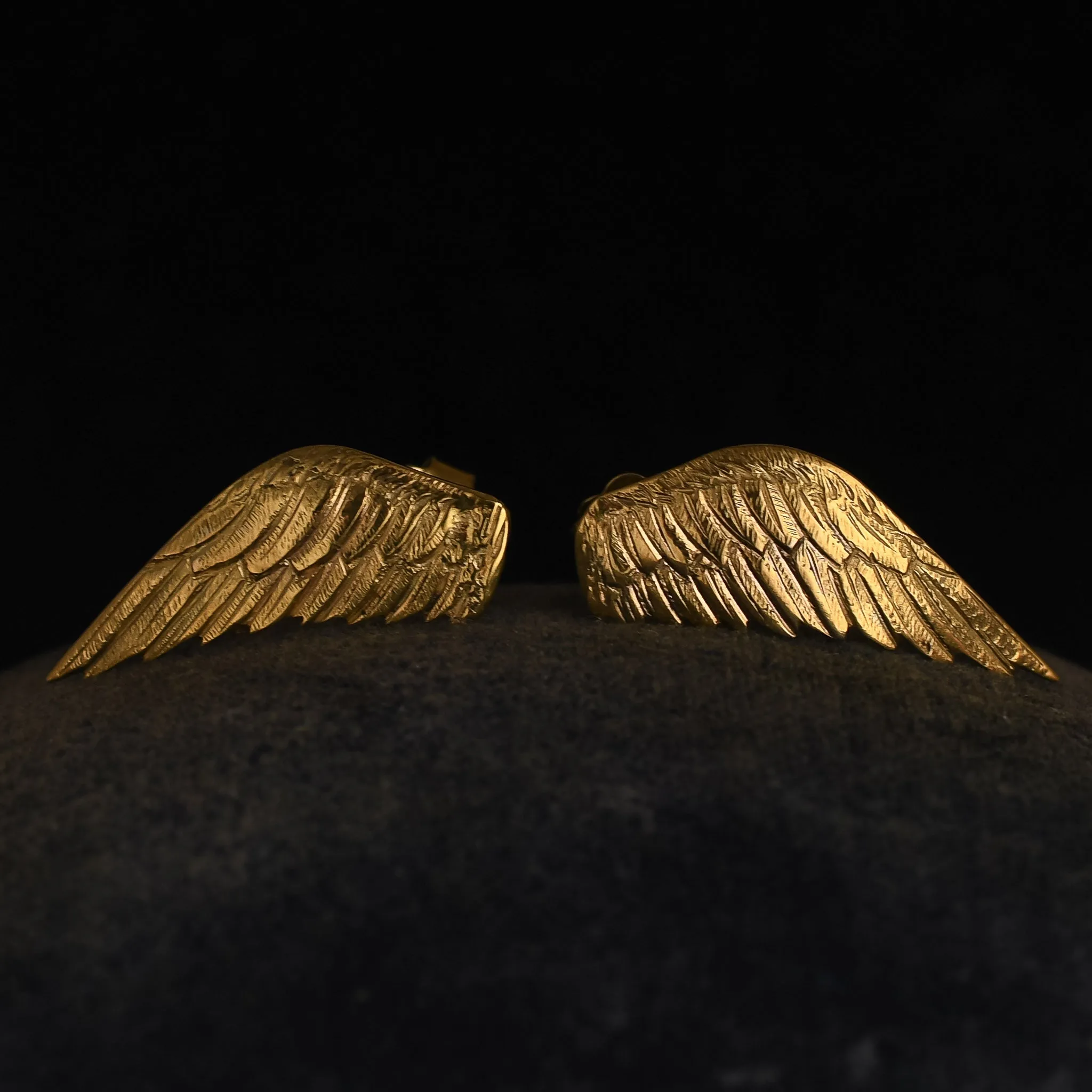 1930s Gold Eagle Wing Earrings
