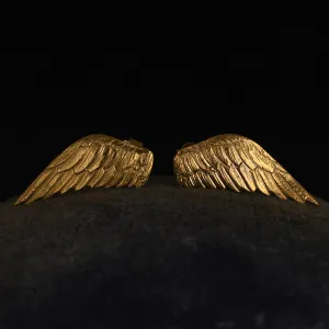 1930s Gold Eagle Wing Earrings