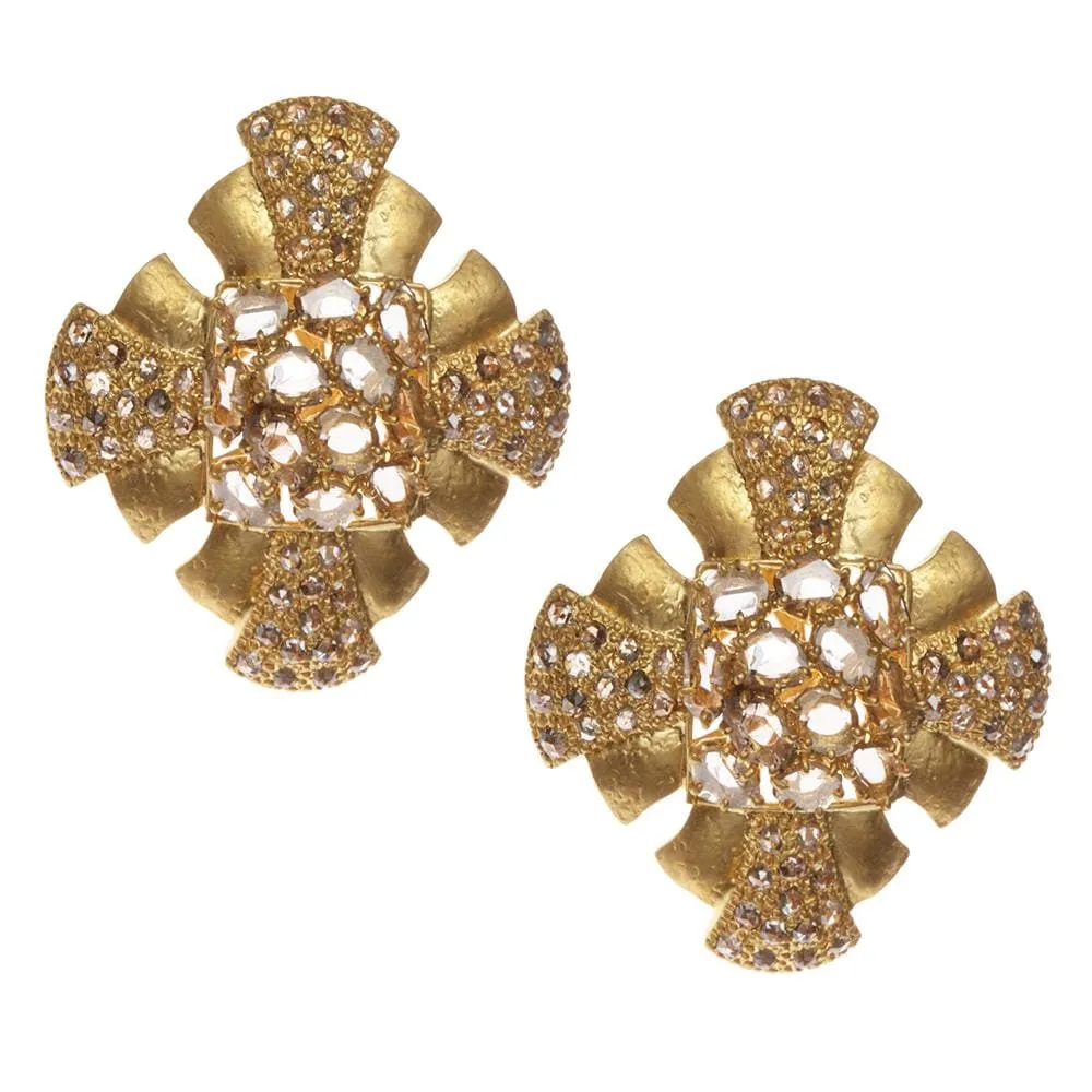 20K Eternity Art Deco Earrings