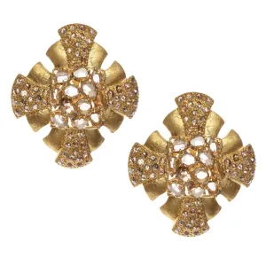 20K Eternity Art Deco Earrings