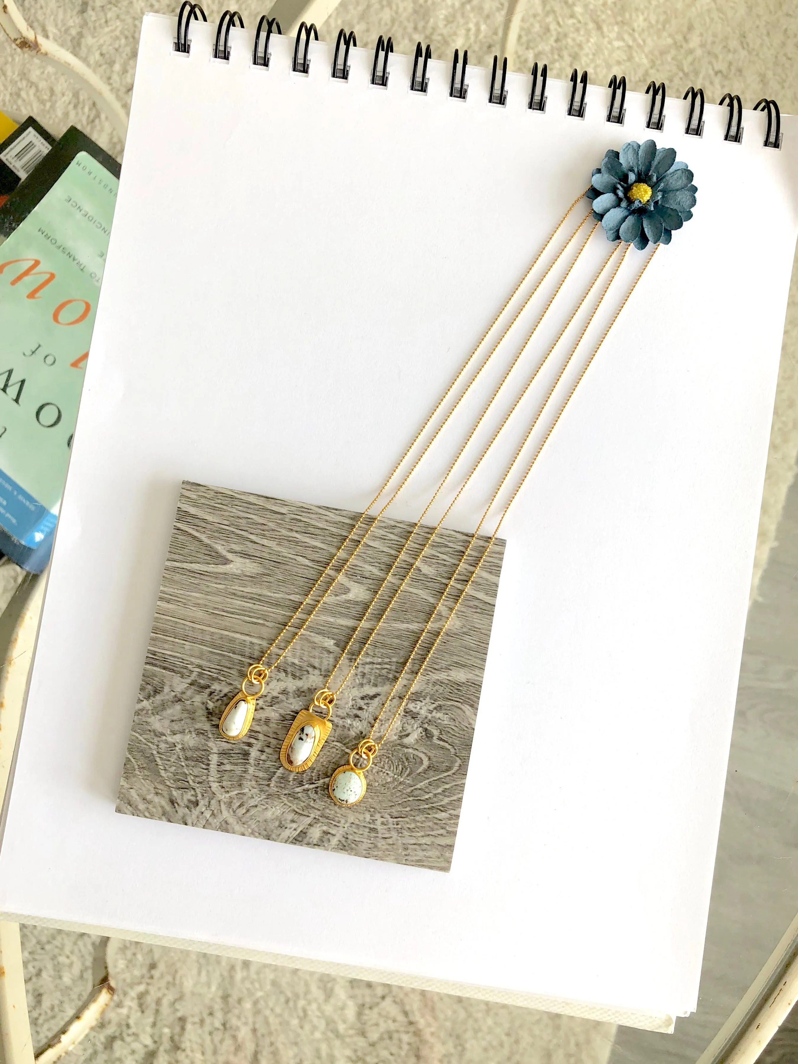 24k Vermeil & Dry Creek Turquoise Necklaces