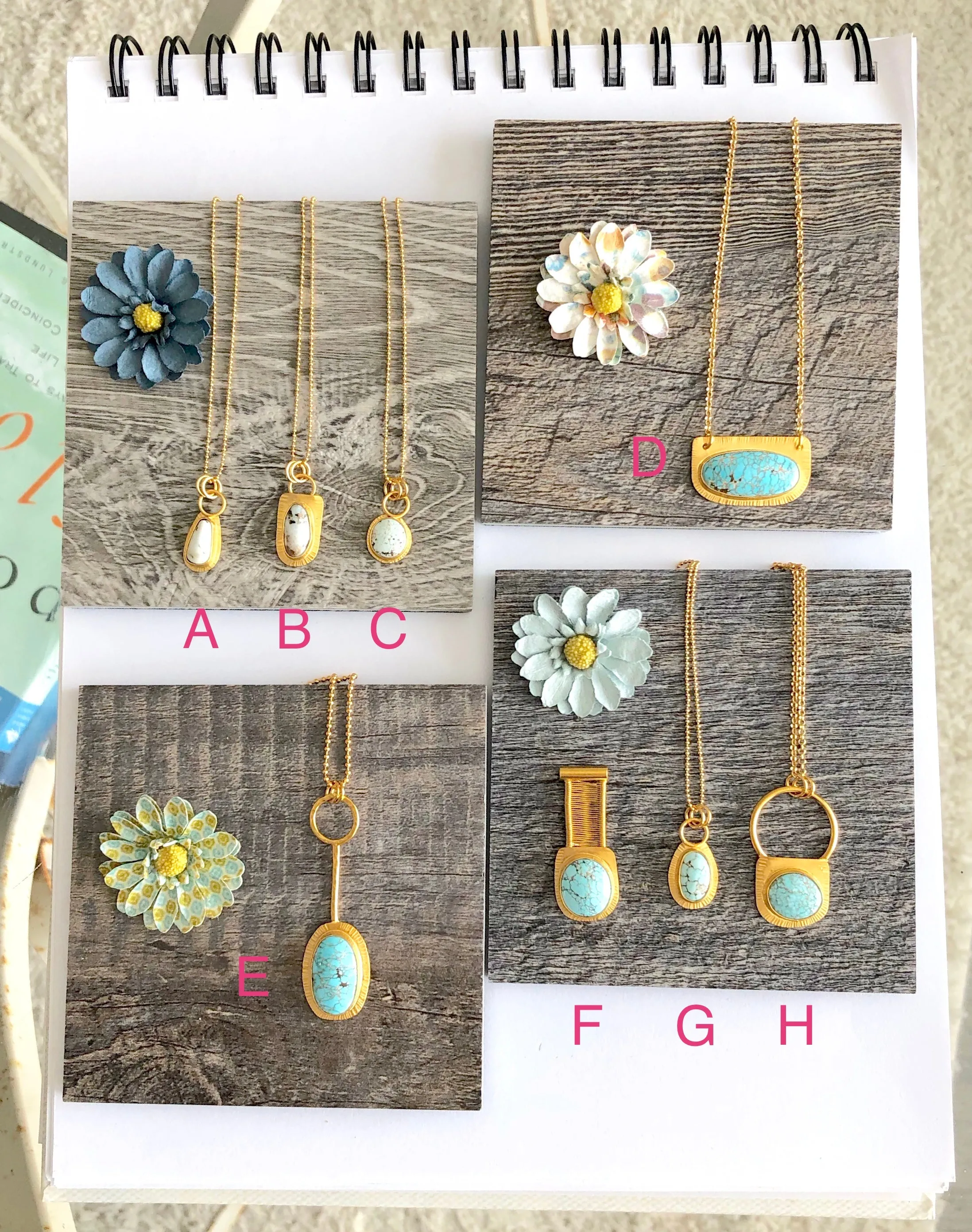 24k Vermeil & Dry Creek Turquoise Necklaces