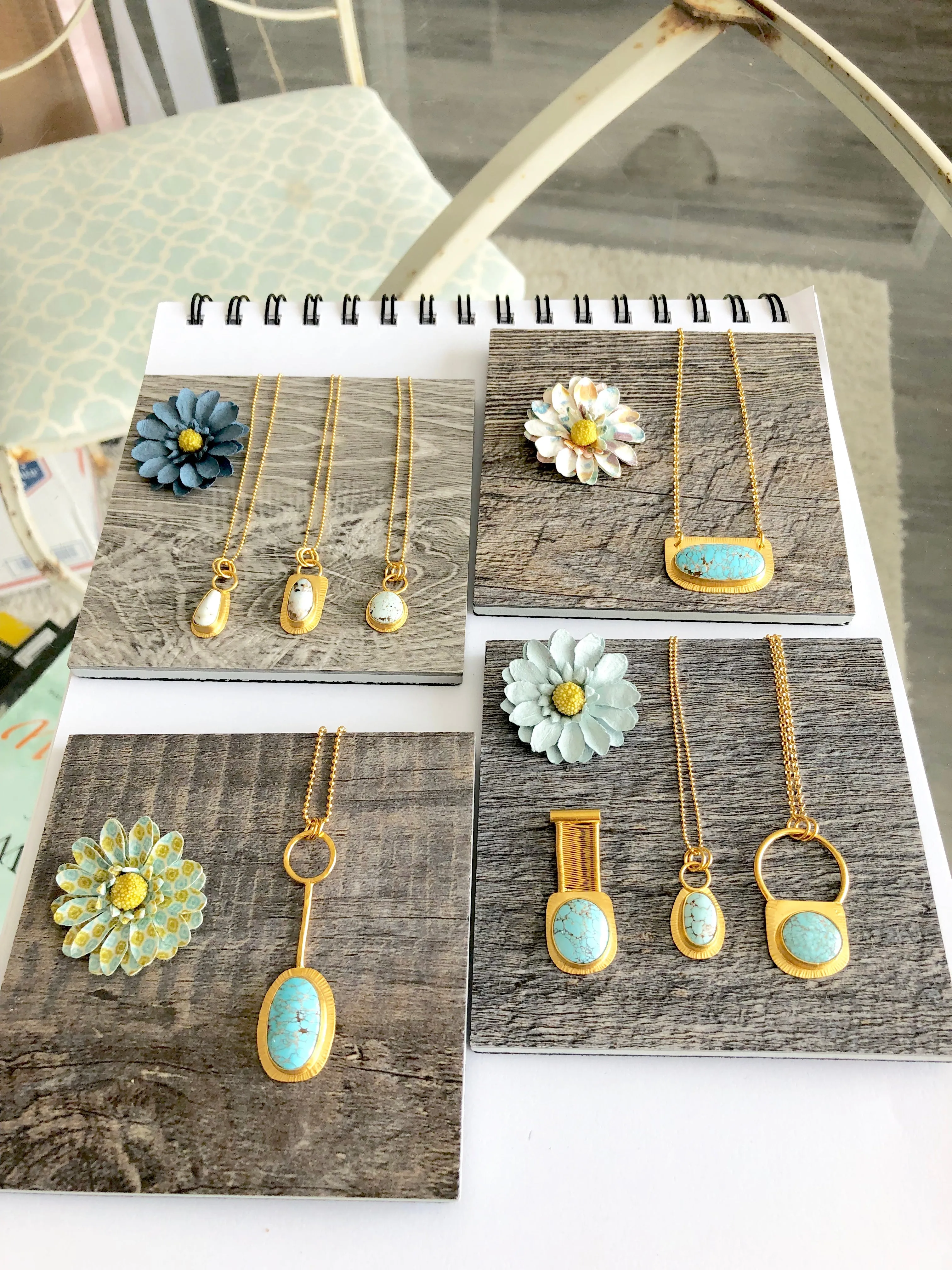 24k Vermeil & Dry Creek Turquoise Necklaces