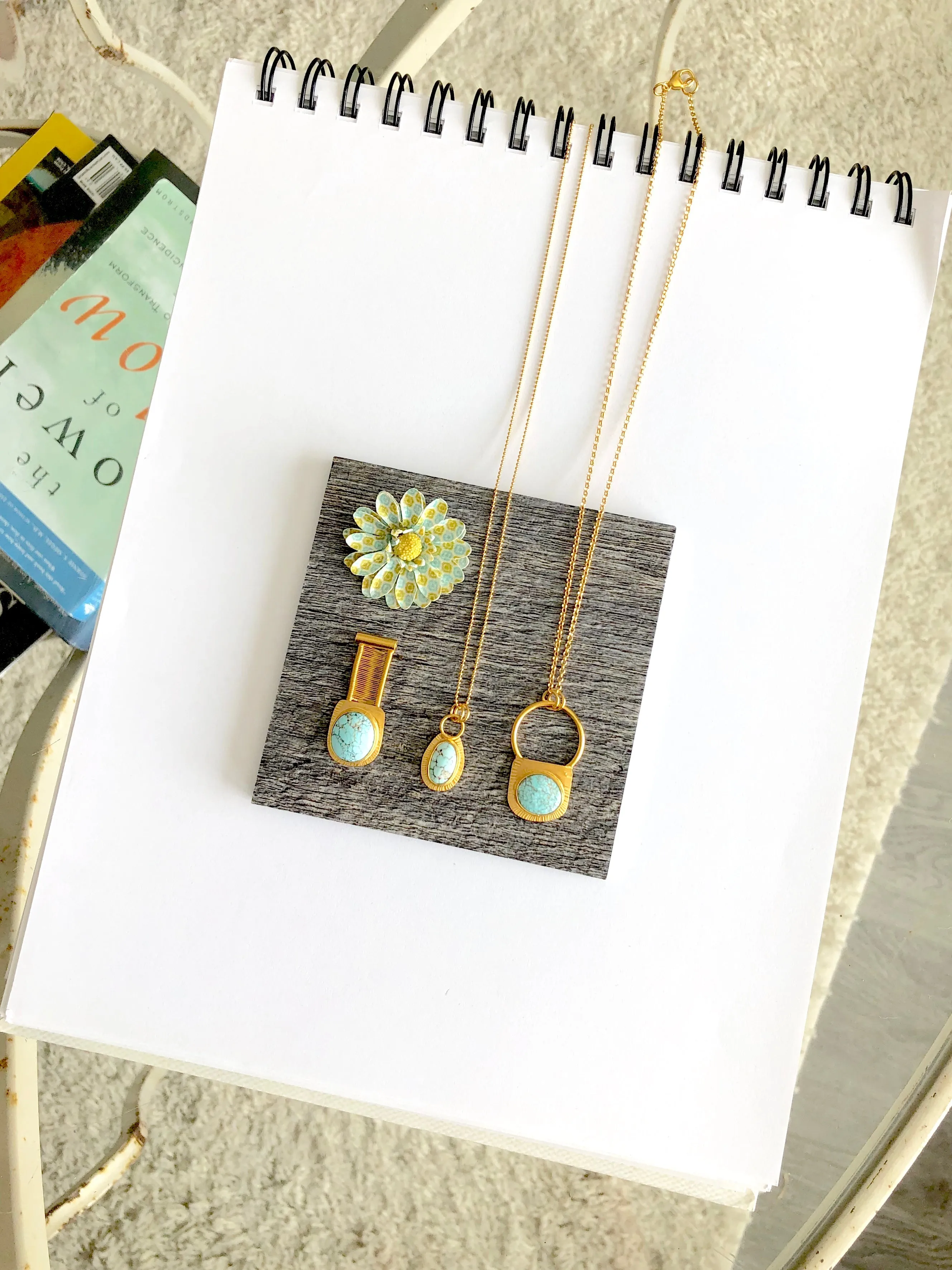 24k Vermeil & Dry Creek Turquoise Necklaces