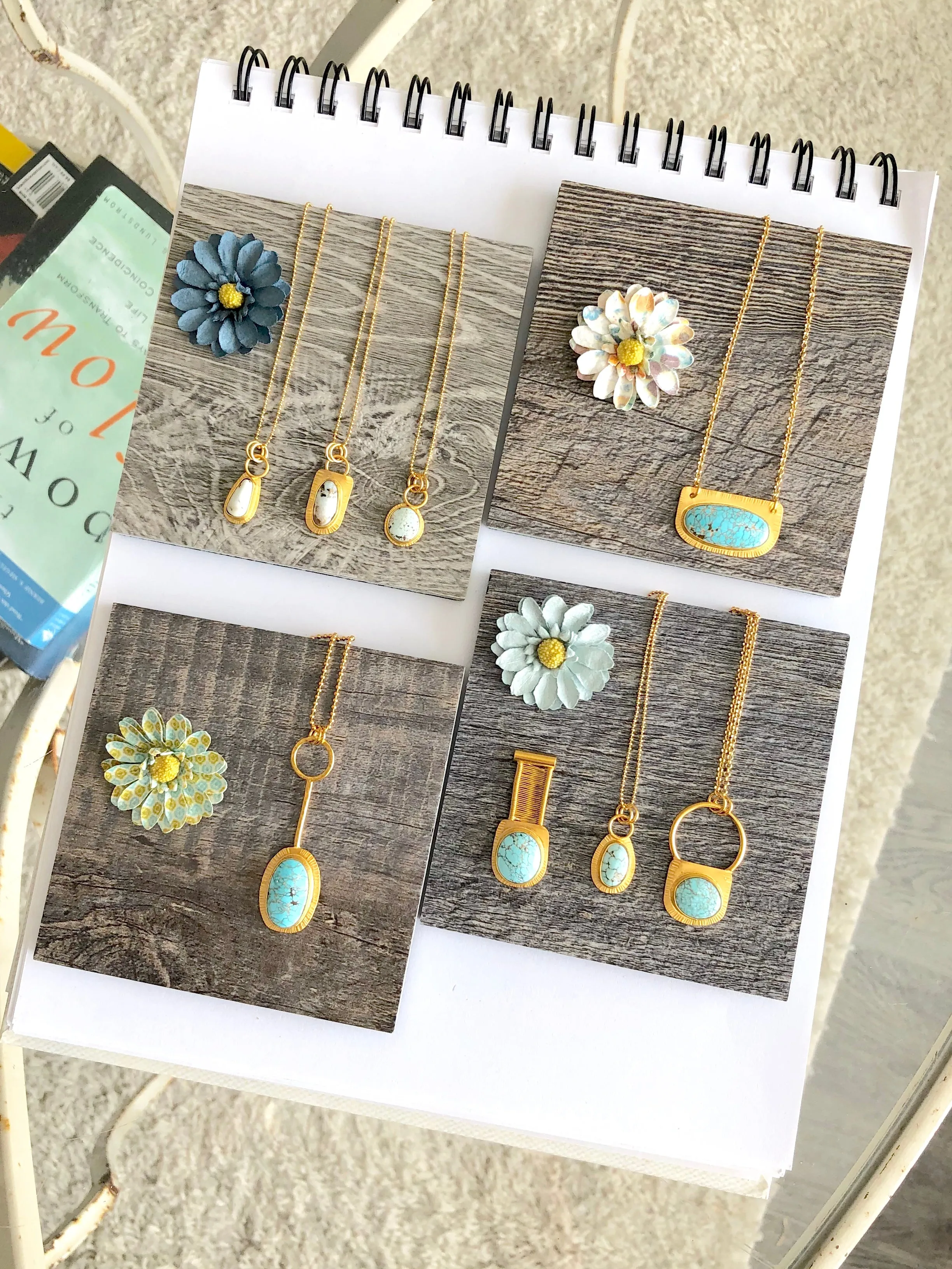 24k Vermeil & Dry Creek Turquoise Necklaces