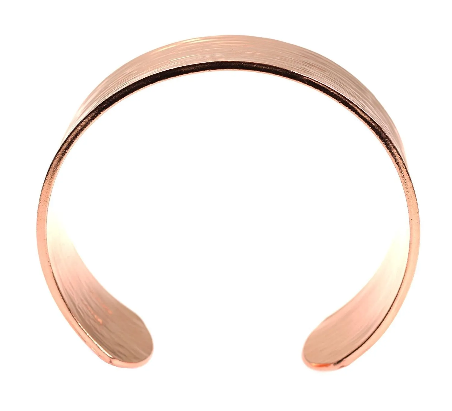 3/4 Inch Wide Chased Copper Bark Cuff Bracelet