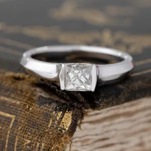 .75ct French Cut Diamond Half-Bezel Solitaire