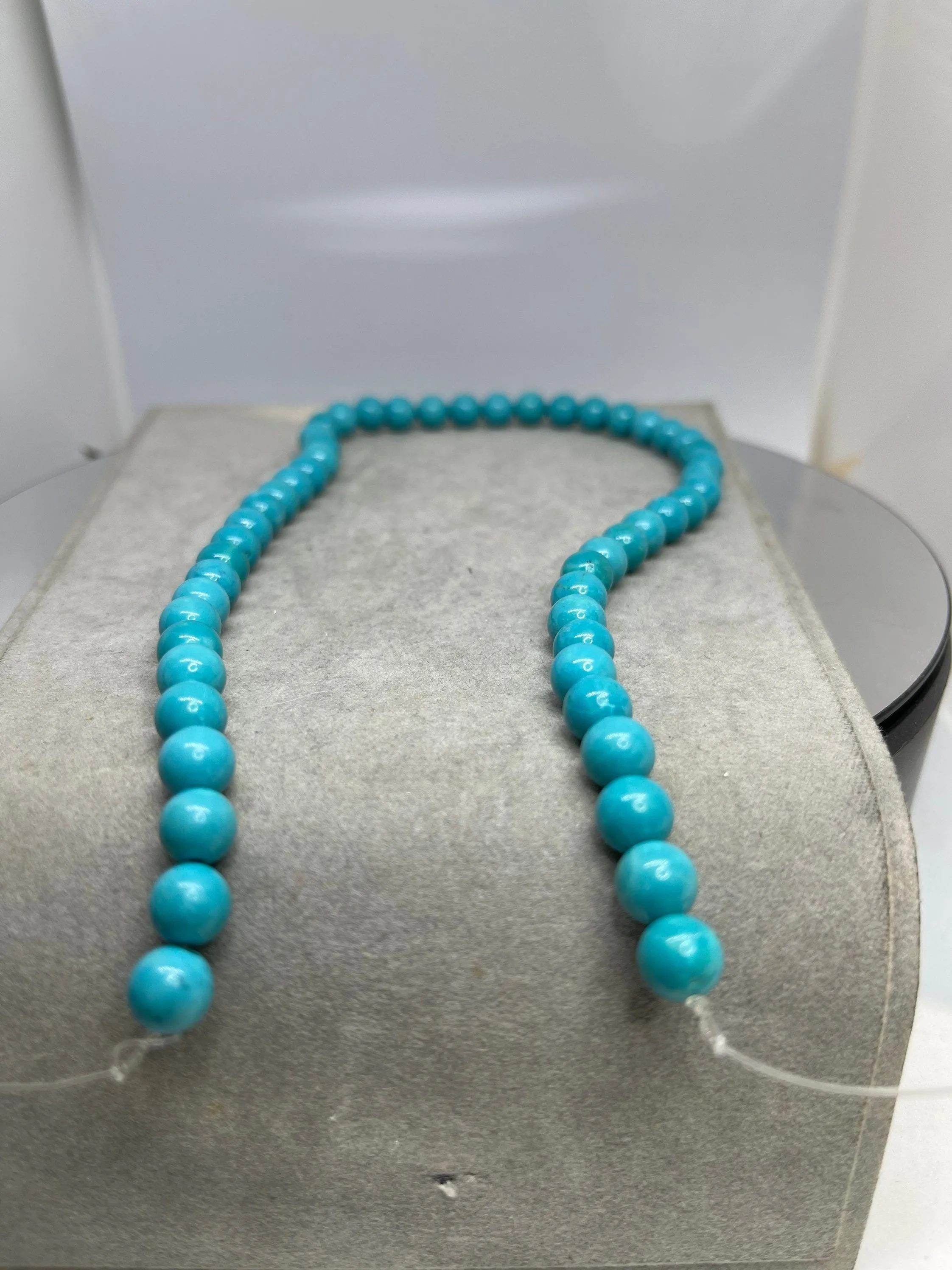 8MM Natural Turquoise Unstrung Beads
