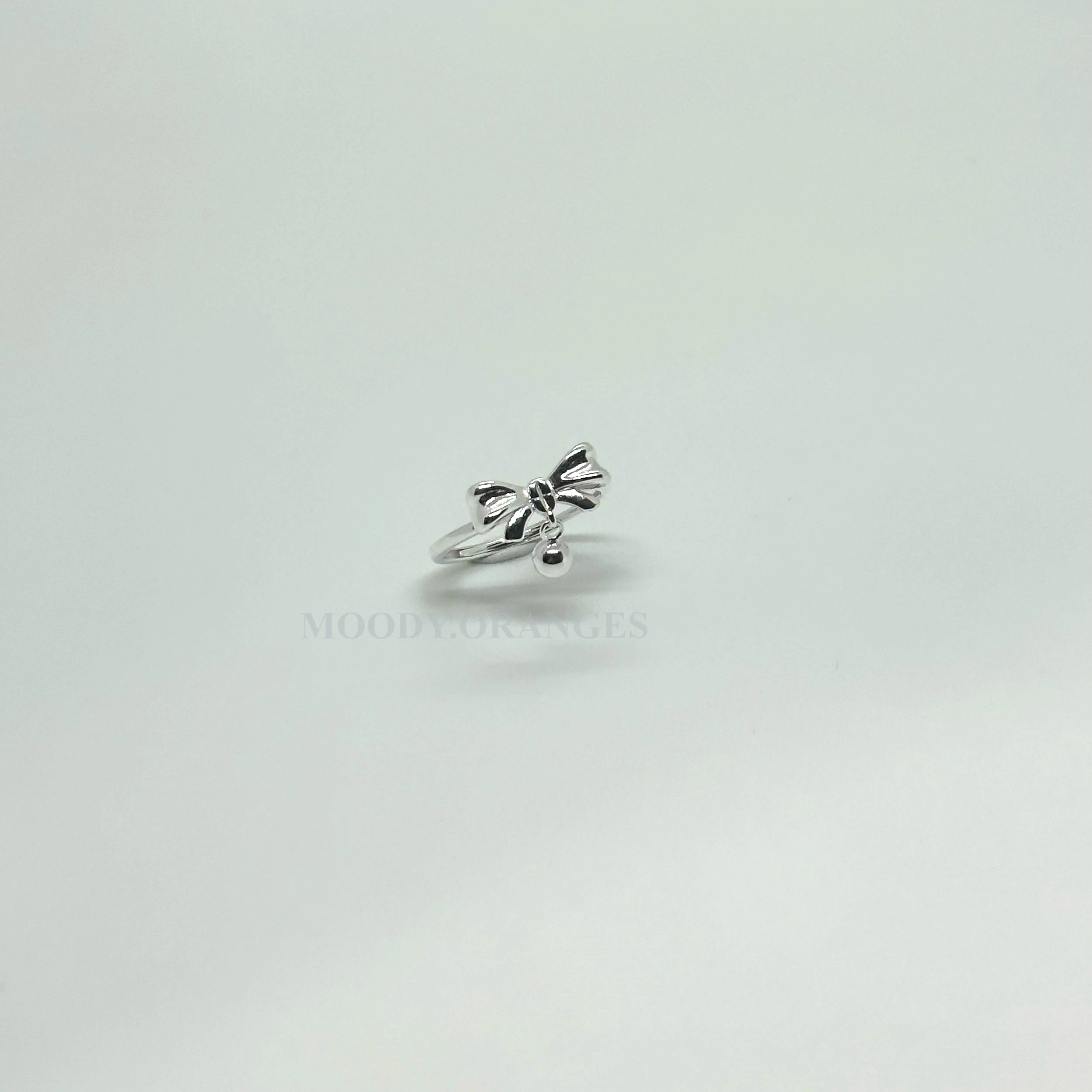 925 Silver - Ribbon with Silver Ball Ring