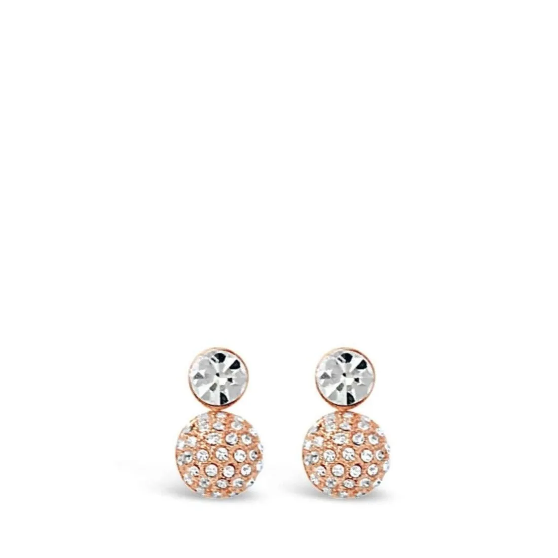 Absolute Rose Gold Drop Clip On Earrings