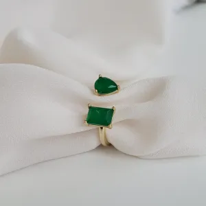 Adjustable Emerald Ring