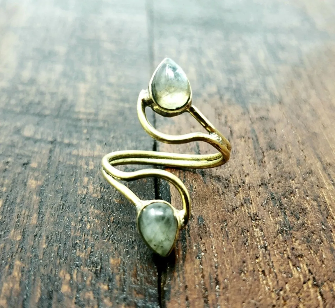 Adjustable Labradorite Vortex ring