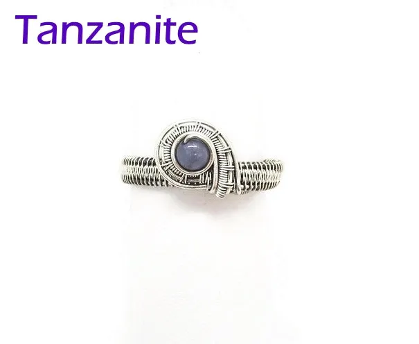 Adjustable Woven Sterling Silver Ring with Customizable Gemstone