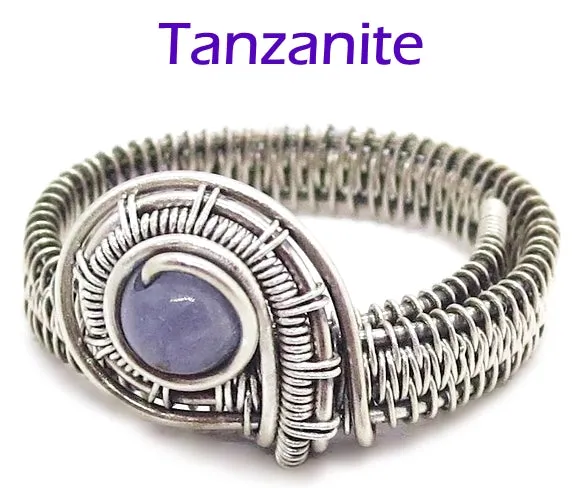 Adjustable Woven Sterling Silver Ring with Customizable Gemstone