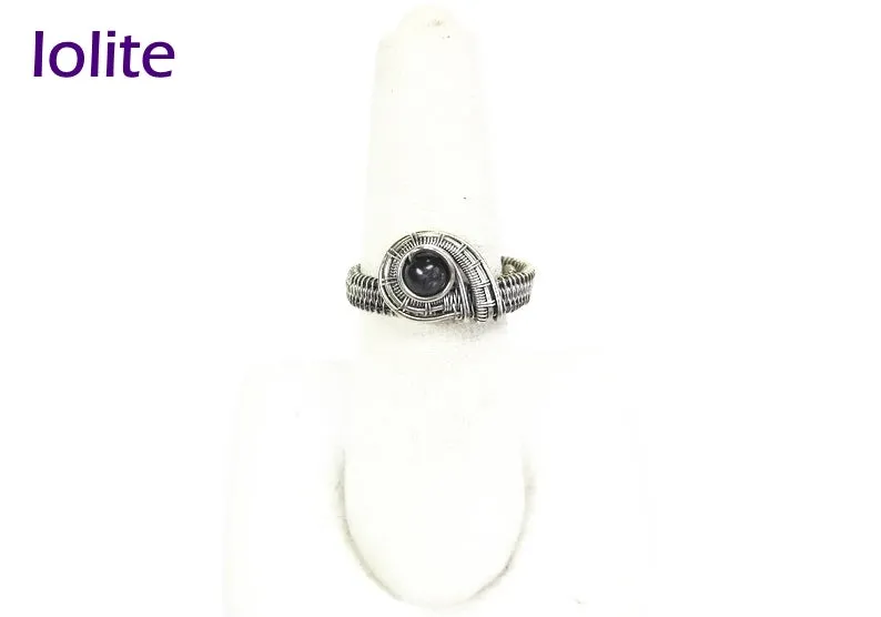 Adjustable Woven Sterling Silver Ring with Customizable Gemstone