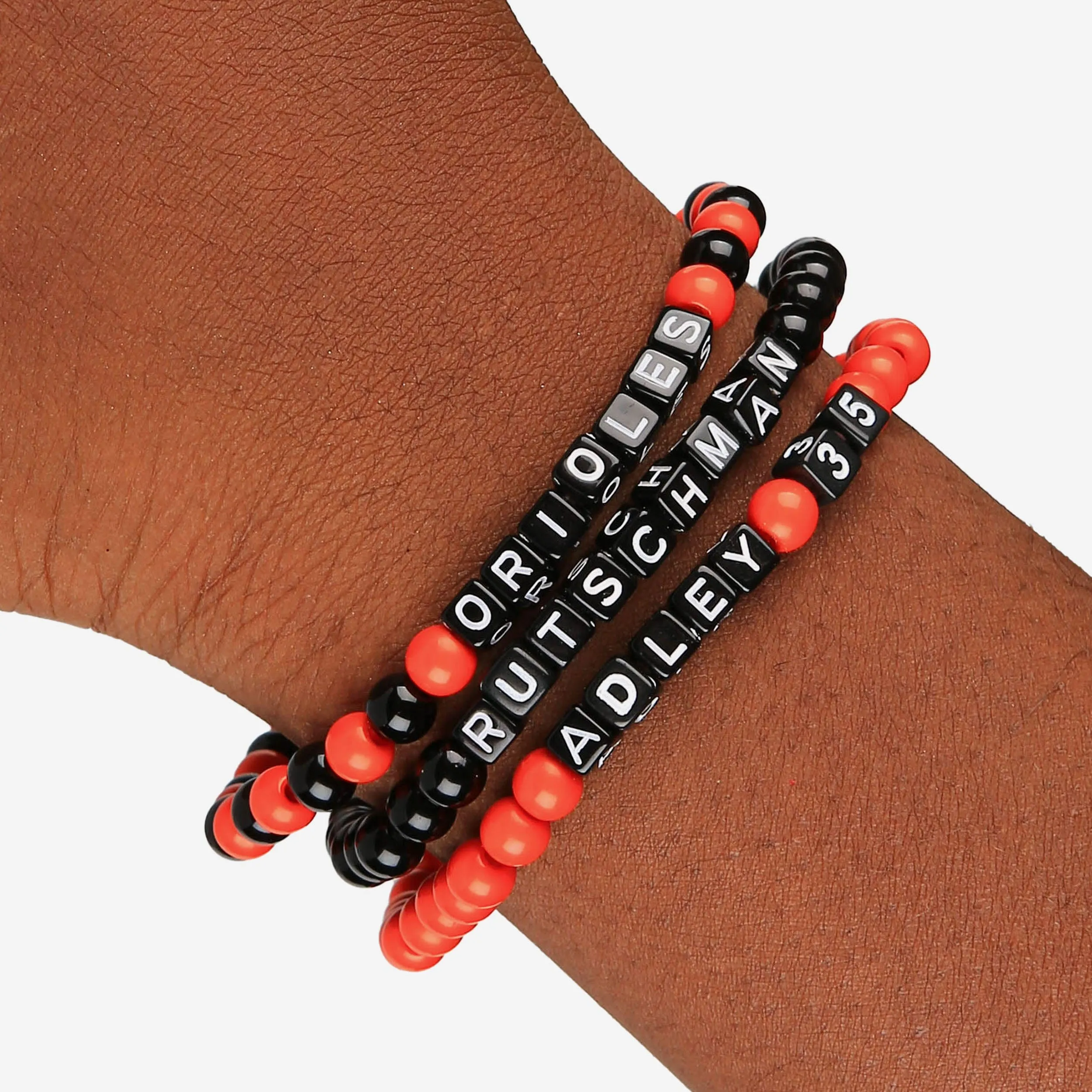 Adley Rutschman Baltimore Orioles 3 Pack Player Beaded Friendship Bracelet