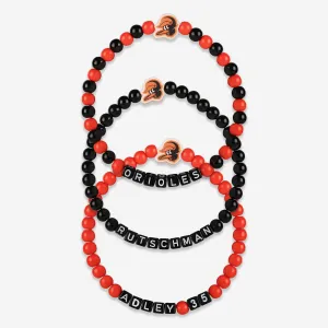 Adley Rutschman Baltimore Orioles 3 Pack Player Beaded Friendship Bracelet