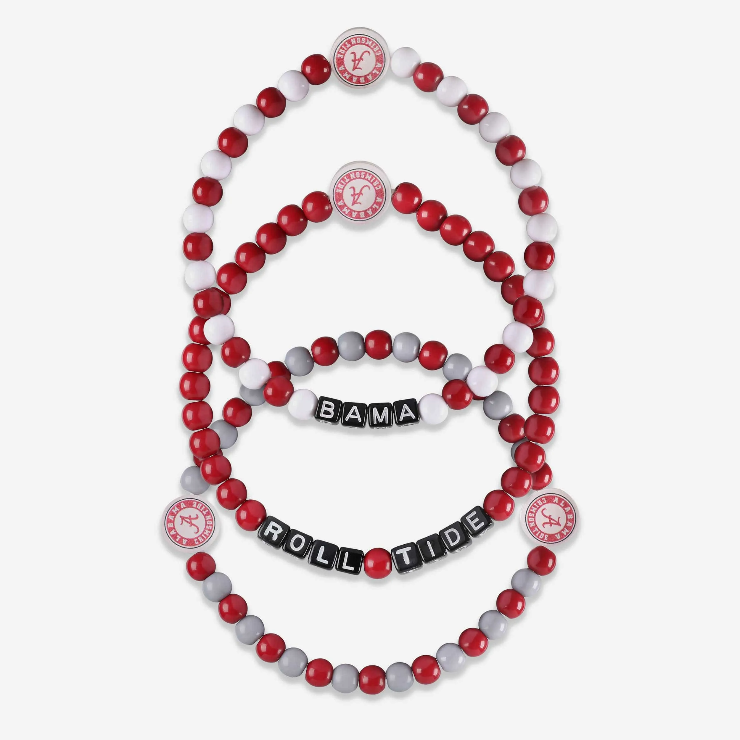 Alabama Crimson Tide 3 Pack Beaded Friendship Bracelet