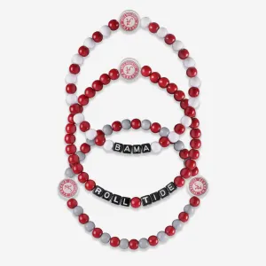 Alabama Crimson Tide 3 Pack Beaded Friendship Bracelet