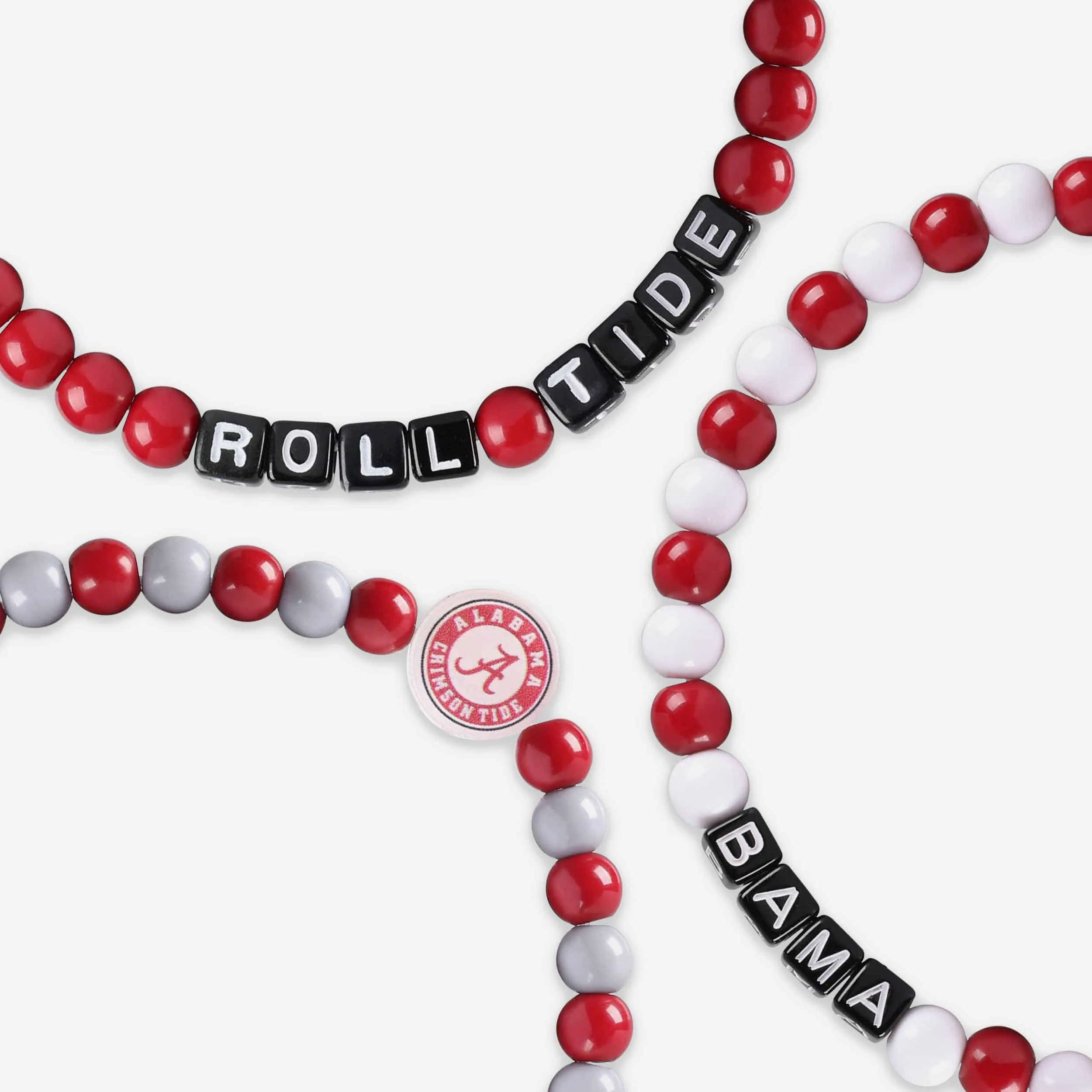 Alabama Crimson Tide 3 Pack Beaded Friendship Bracelet