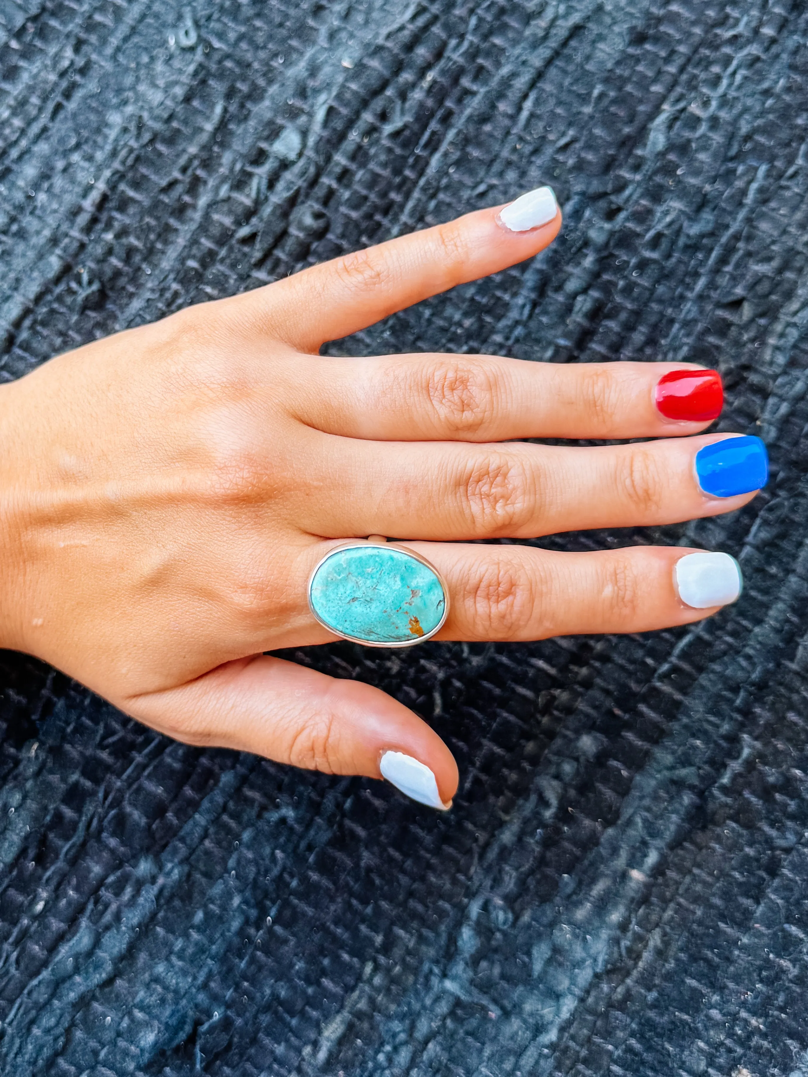 Albany Turquoise Adjustable Rings