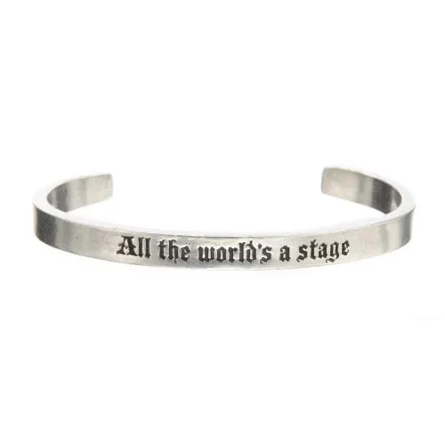All The World's A Stage Shakespeare Quotable Cuff Bracelet