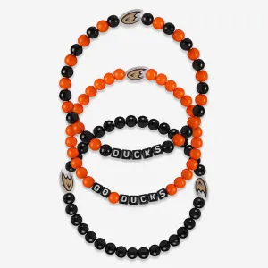 Anaheim Ducks 3 Pack Beaded Friendship Bracelet