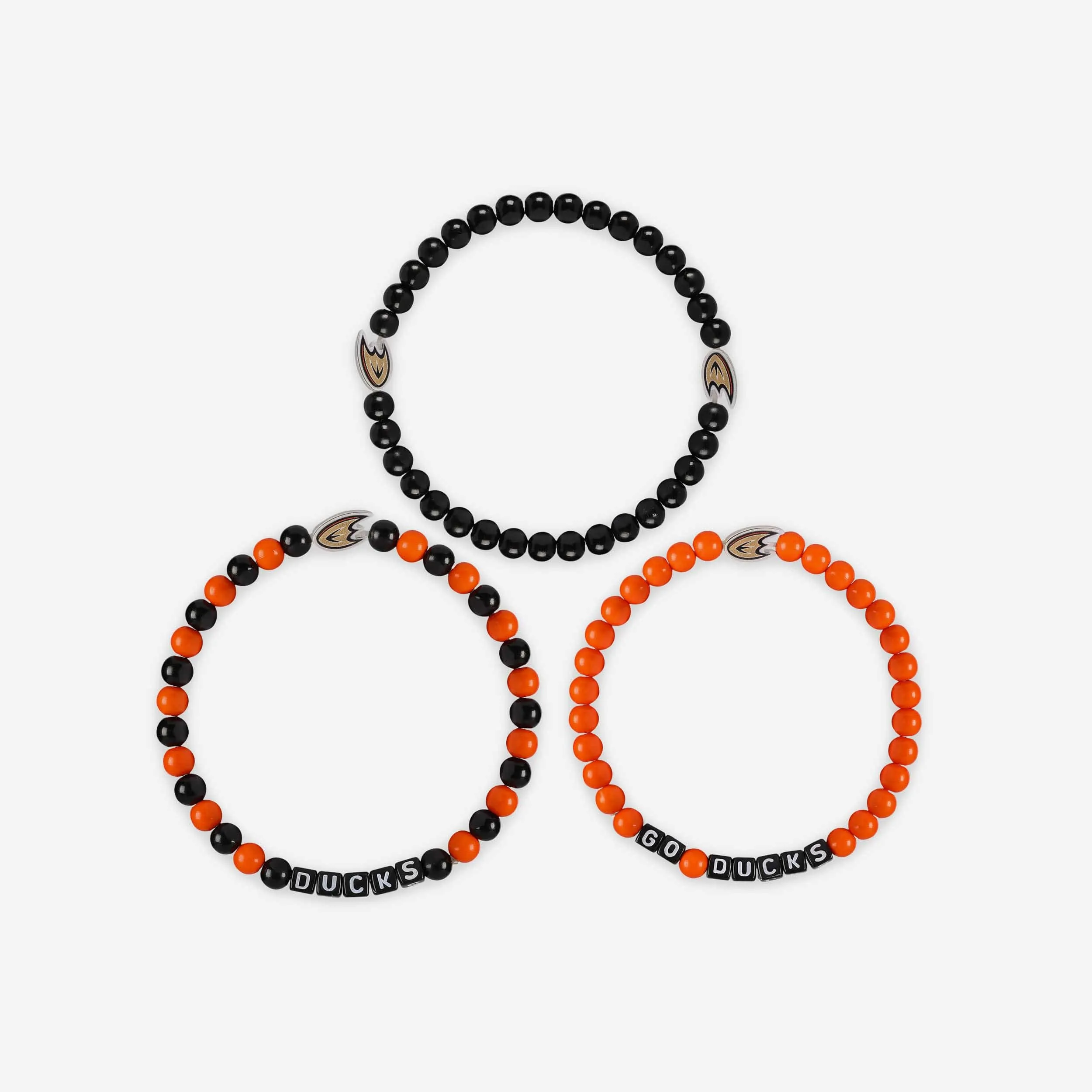 Anaheim Ducks 3 Pack Beaded Friendship Bracelet