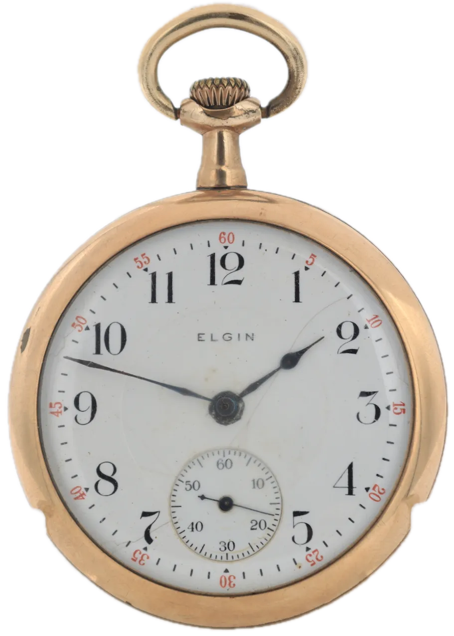 Antique 16s 1914 Elgin 17 Jewel Mechanical Pocket Watch 387 20 Year GF USA