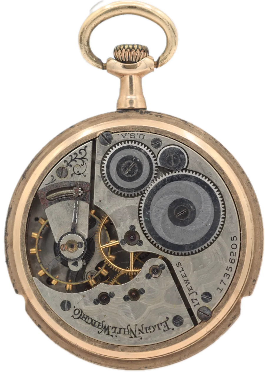 Antique 16s 1914 Elgin 17 Jewel Mechanical Pocket Watch 387 20 Year GF USA