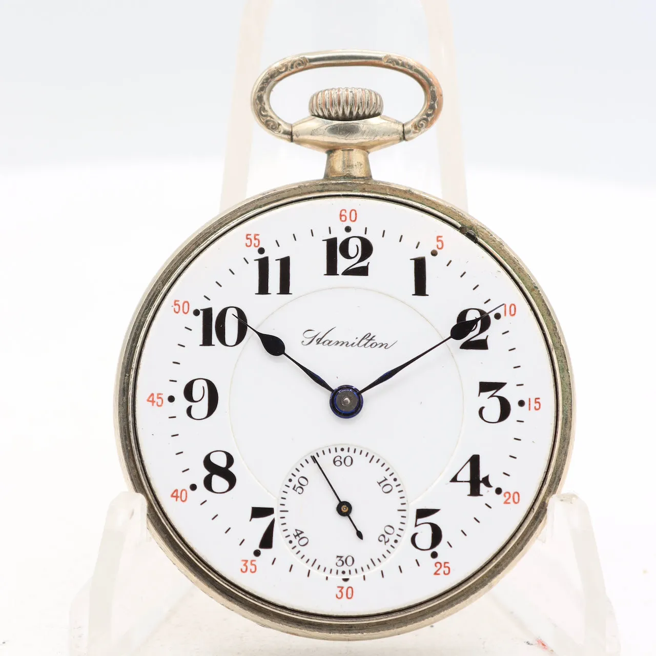 Antique 16s 1917 Hamilton Engraved 17 Jewel Railroad Pocket Watch 972 USA