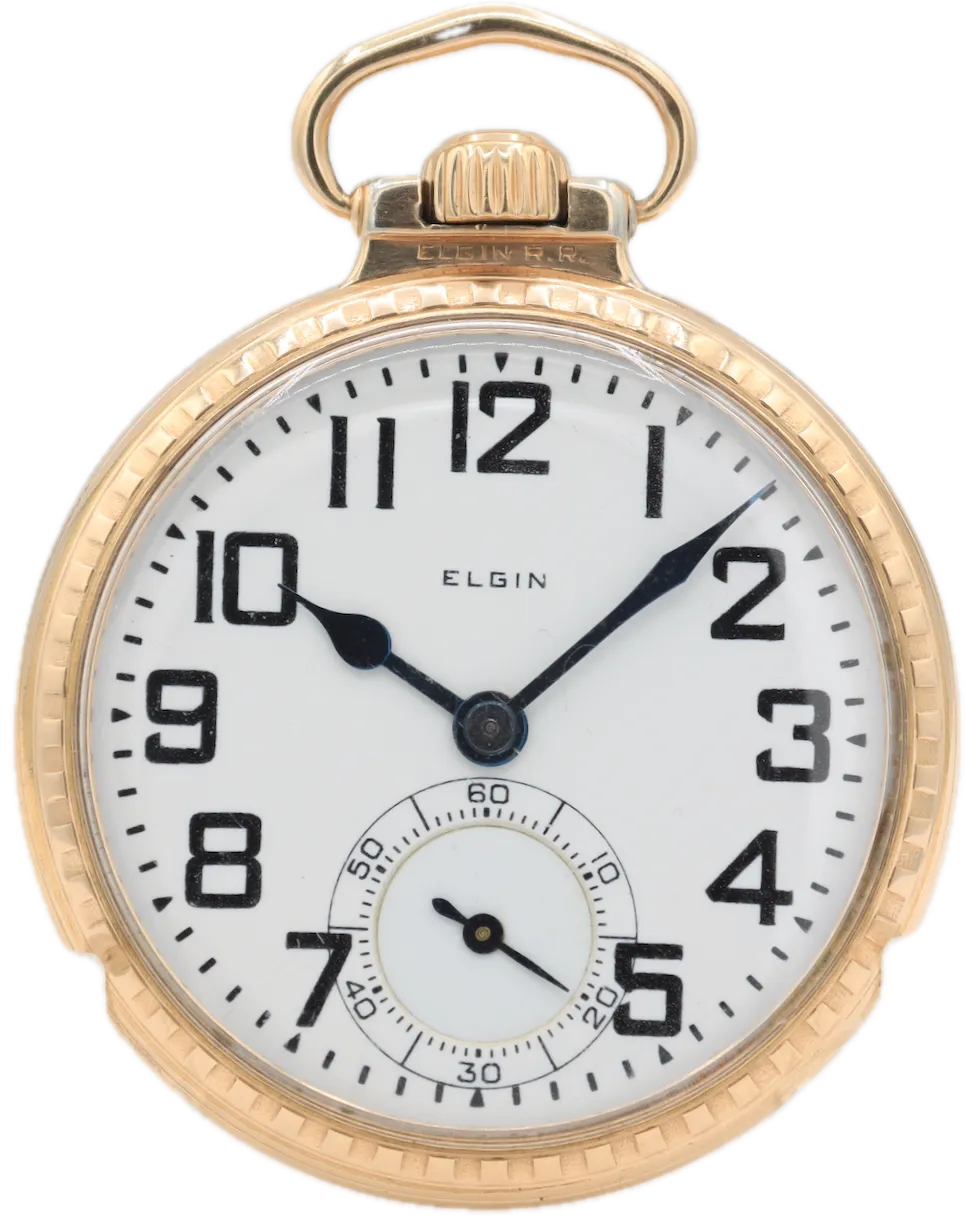 Antique 16s 1925 Elgin Fluted 21 Jewel Railroad Pocket Watch 478 12k GF USA